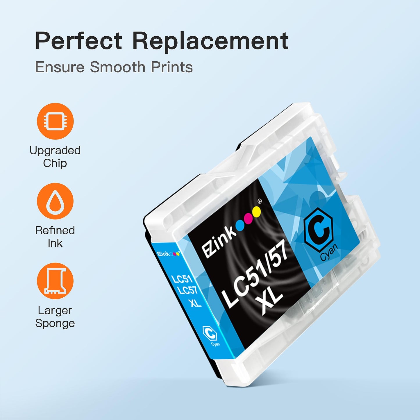 E-Z Ink Compatible for LC51 LC-51 LC51BK LC51C LC51M LC51Y Ink Cartridge