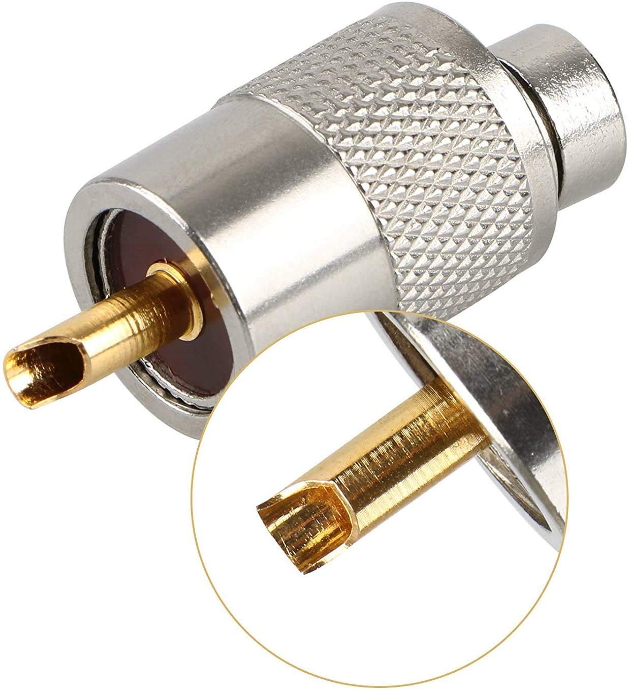20 Pack UHF PL259 Solder Connector Plug with Reducer for RG8x, RG8, RG59, LMR-400, RG-213 Coaxial Coax Cable?Teflon Material 50ohm Low Loss RFAdapter
