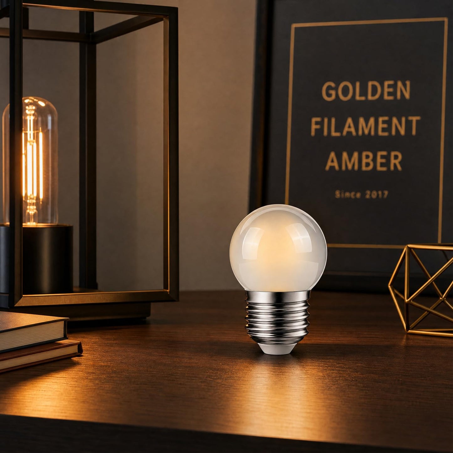 KQHBEN Low Wattage Light Bulbs, G40 Frosted Glass Globe Small Light Bulb, 1.5w Dim Light Bulbs 15W Equivalent, Soft Warm White 2700k, E26 Base G14