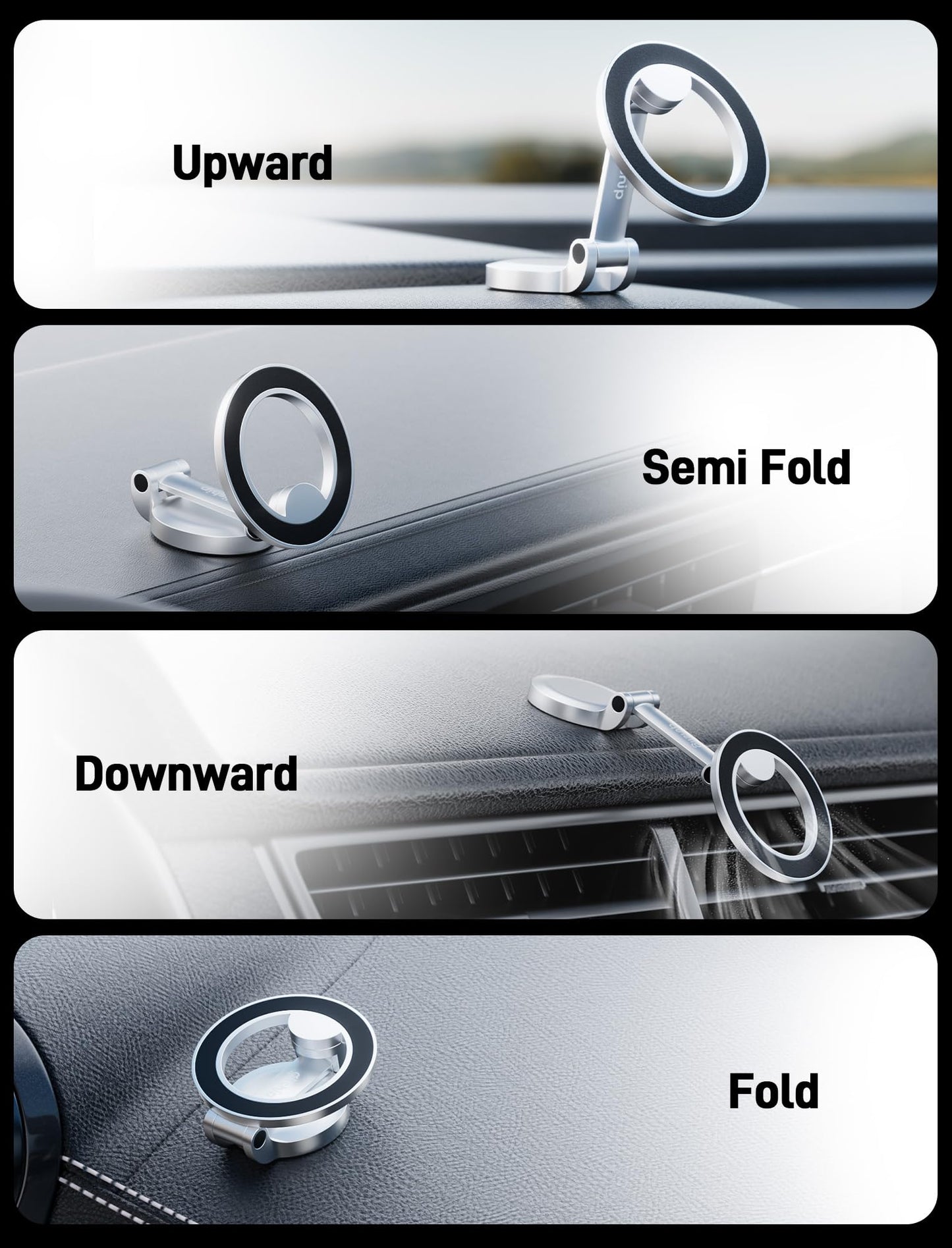 for MagSafe Car Mount, [42 Strong Magnet & 360° Rotation] Ultra Magnetic Car Phone Holder, Magnetic Phone Holder for Car Mag Safe Car Mount Fit