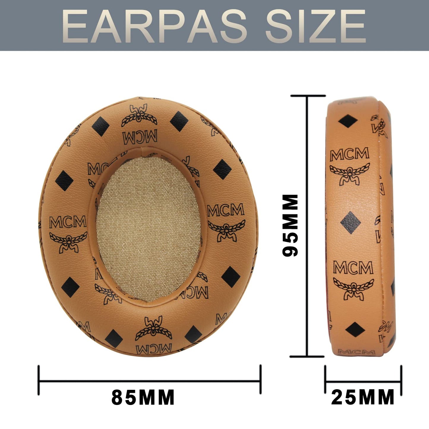 Replacement Ear Pads Protein PU Leather Ear Cushion Compatible with Beats by Dr.Dre Studio 2.0 Studio 3 B0500 B0501 Wired Wireless Over-Ear Headphones