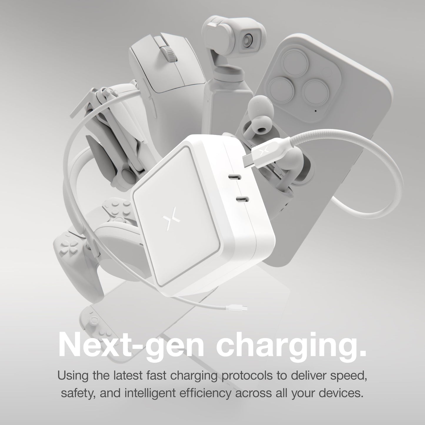 NOCO XGrid X100: 100W USB-C Charger - Dual Port GaN Power Adapter with PD 3.0, QC 4.0+, and PPS - Fast Charging with Smart Power Distribution