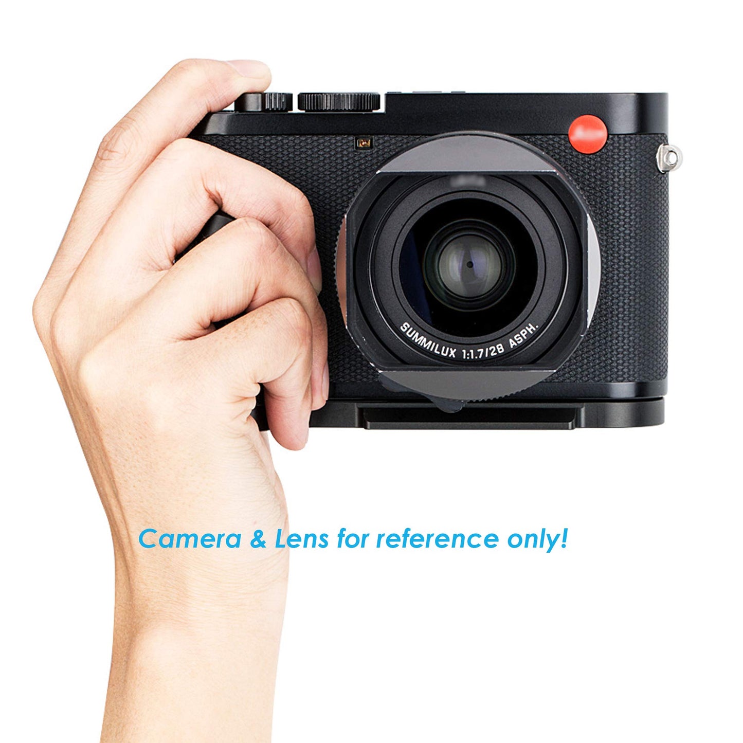 JJC HG-Q2 Leica Q2 Hand Grip, Arca Swiss Type Quick Release QR, Anti Slip Metal Holder Hand Grip, Aluminum Aloy, Compatible with Leica Q2, Replaces