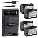 Kastar 4-Pack NP-180 Battery Charger, LTD2 USB Charger Compatible with Minolta MN2K50NV, MN4K25NV, MN4K20NV, MN2K10NV IR Night Vision Camcorders, 4.2V