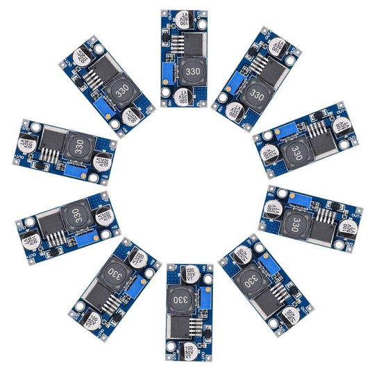 Valefod XL6009 DC to DC Boost Converter 3.0-30V to 5-35V Step-up Transformer Power Module, Pack of 10