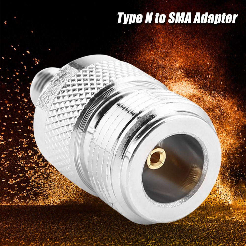 N Female to SMA Female RF Connector, 2 Pcs 50Ω Impedance Coaxial Adapter Test Converter 0-6Ghz Frequency, Leads and Probes