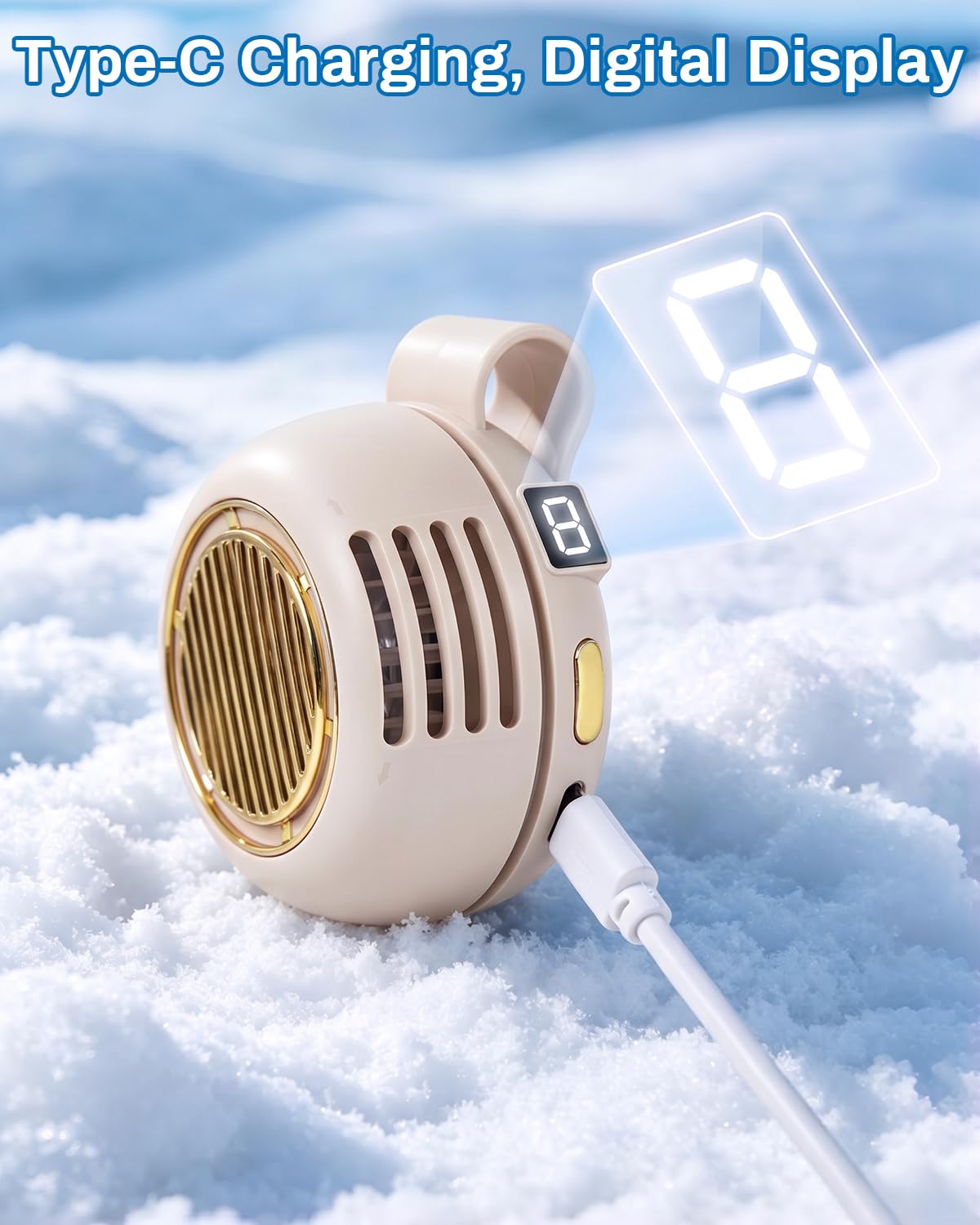 Clip On Fan for Shirt,2Pcs Portable Mini Bladeless Fan Clip On,2026 New 1000mAh Small Whirlwind Clip Fan with 5-Speed,Digital Display,USB