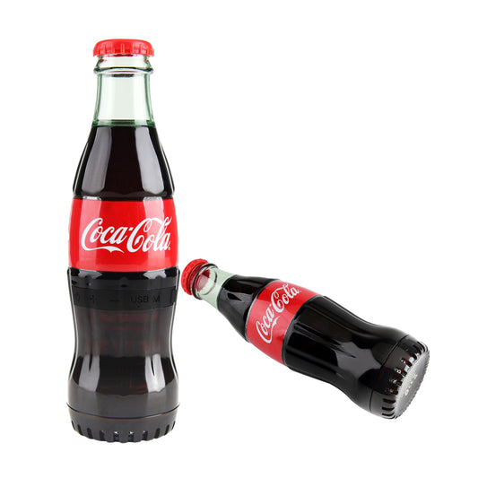 Official Coca-Cola Bottle Shaped Bluetooth Speaker - Portable Wireless Speaker with Bluetooth 5.0, Deep Bass, AUX Input, Long Battery Life - Loud HD