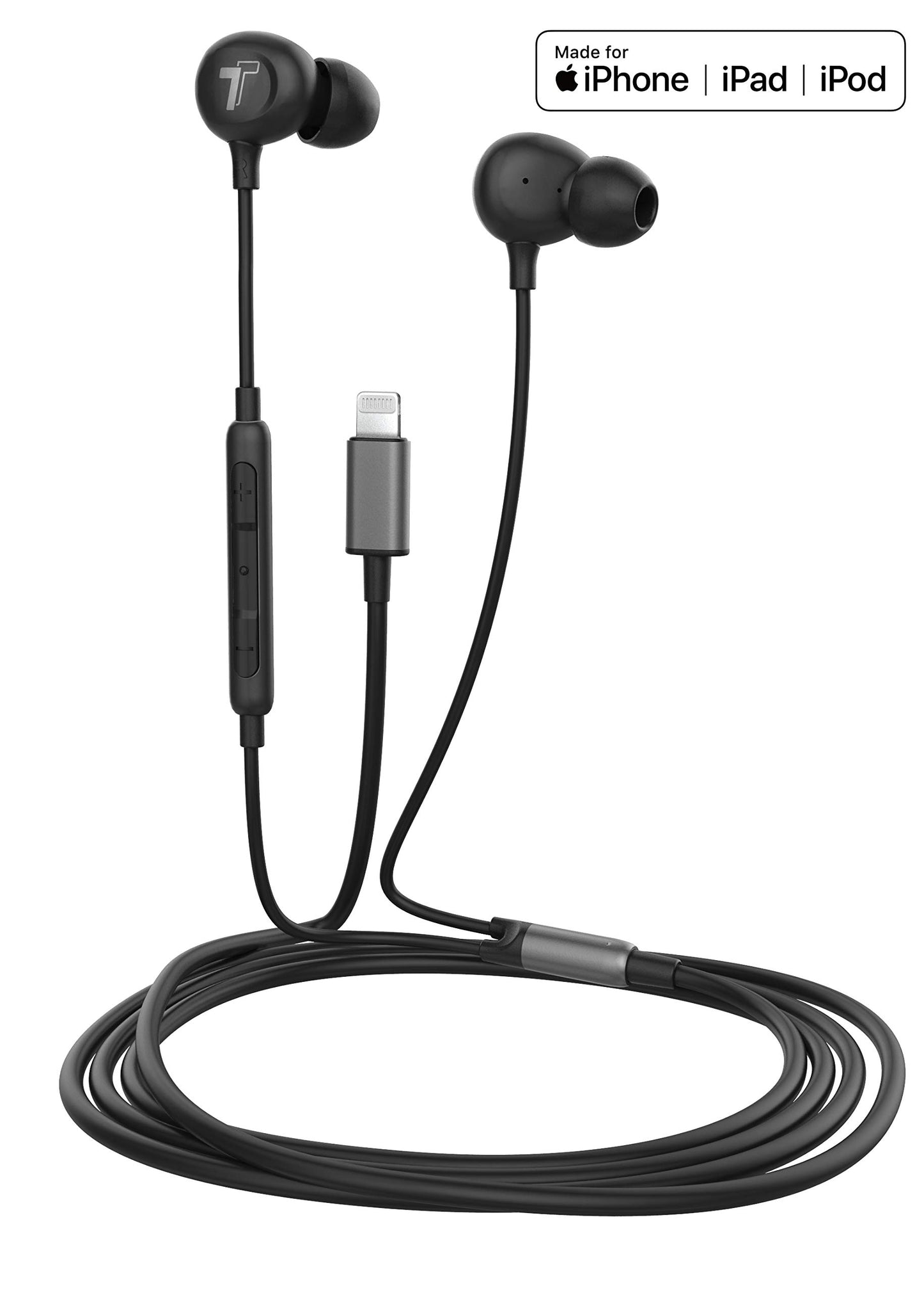 Thore Compatible with iPhone Earbuds (Apple MFi Certified) Lightning Connector in-Ear Earphones (V60) Wired Headphones with Microphone for iPhone 14