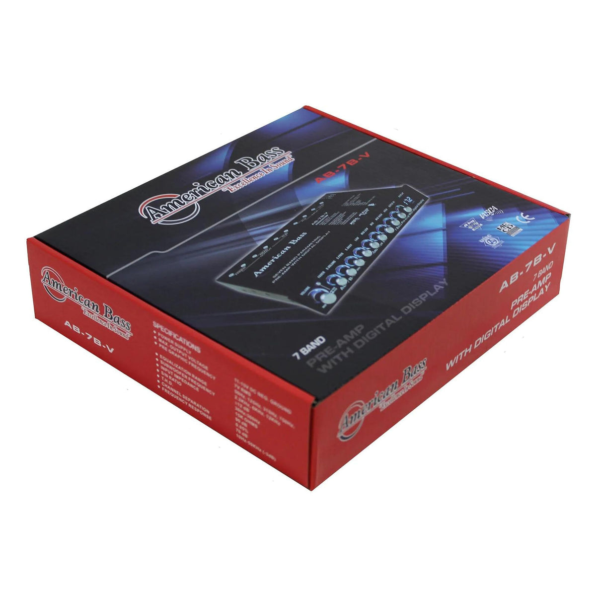 American Bass High End 7 Band Equalizer Voltage Display