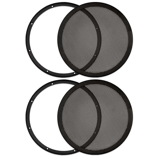 Goldwood Sound, Inc. Monitor Subwoofer Part, Heavy Duty Steel Mesh Snap On Woofer Grills for 10" Speakers 2 Grill Pack (SG-M10-2)