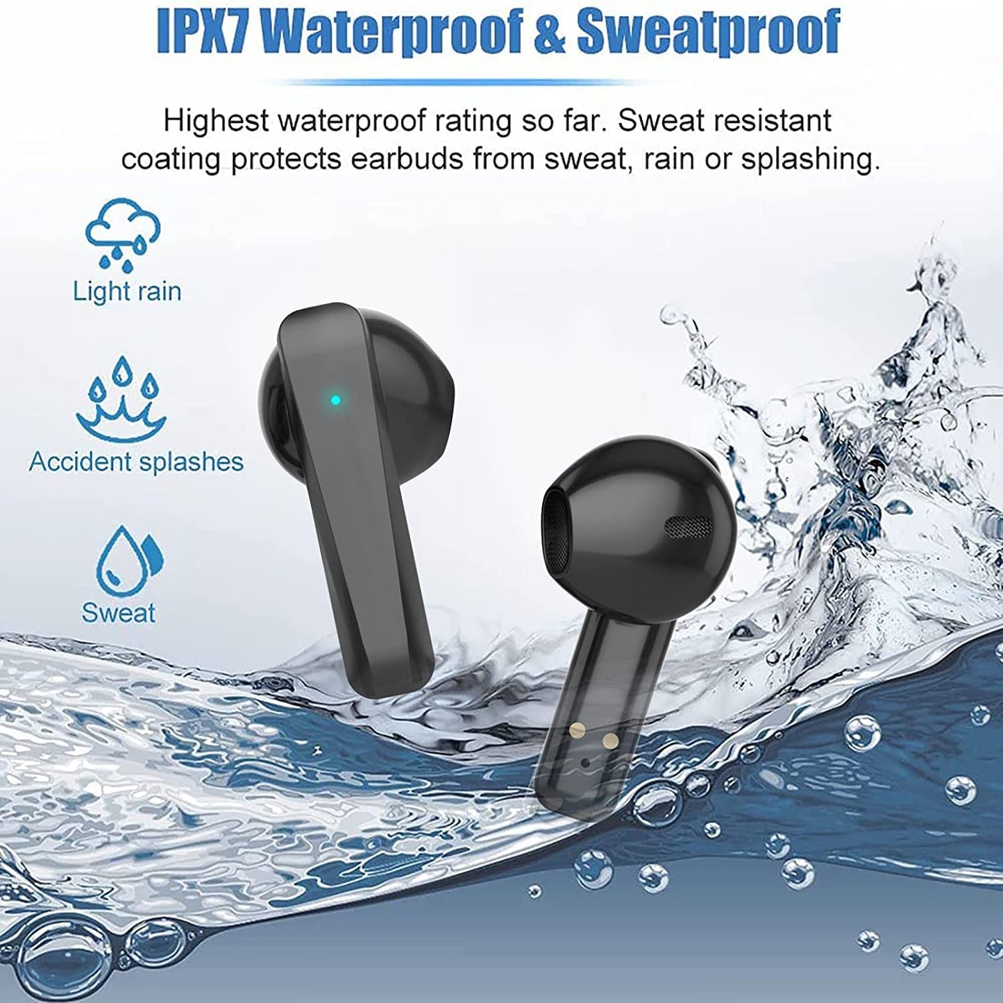 Wireless Earbuds,Air Buds Pod Bluetoth Earbud,Bluetooth 5.3 Ear Buds,Noise Cancelling,Air Bud Pro Stereo Headphones,in-Ear Ear Bud,IPX7 Waterproof
