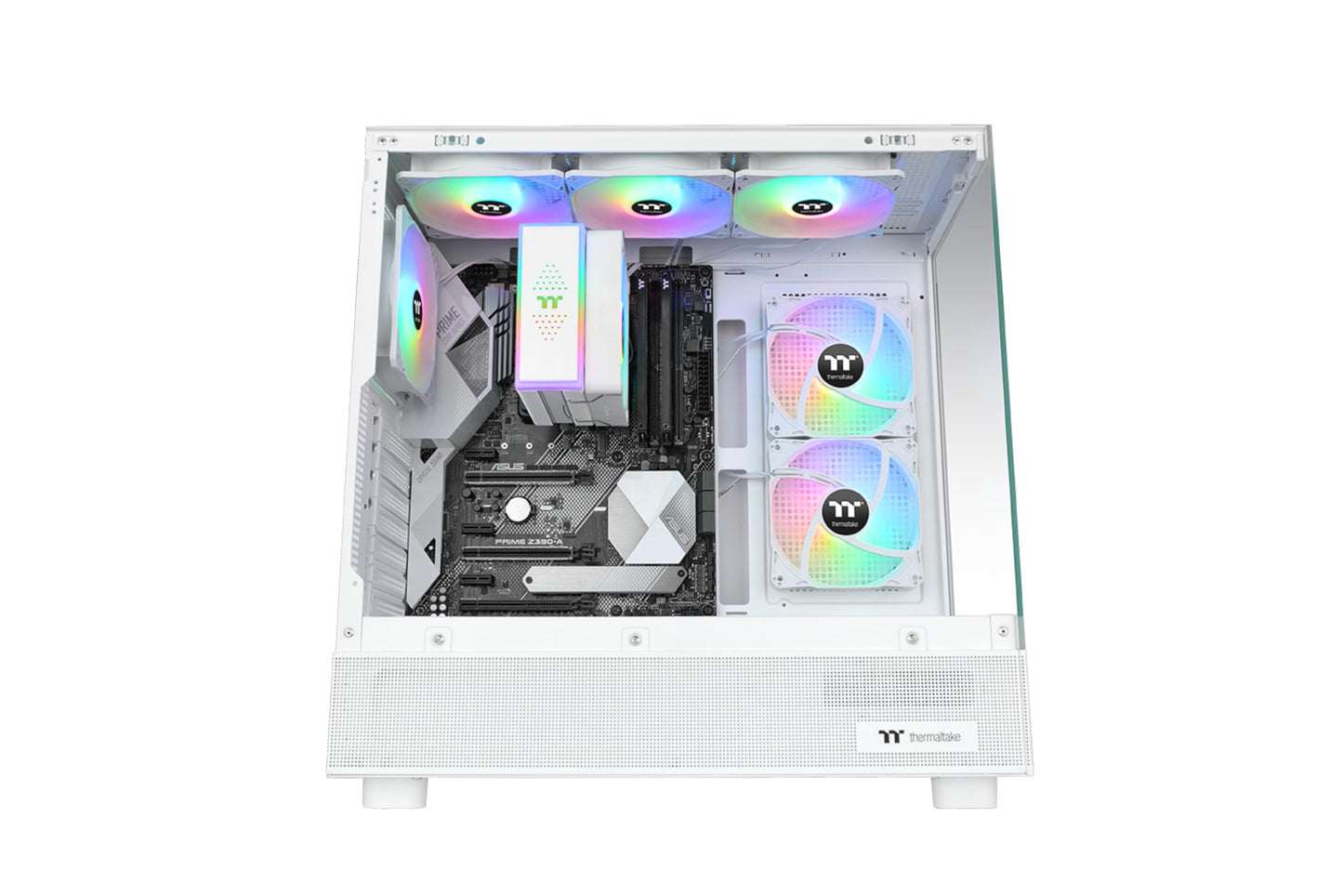 Thermaltake LE120 ARGB PWM Fan White (3 Pack), PWM Controlled 500~1500 RPM, 5V Motherboard Sync, 16.8 Million Colors 9 Addressable LEDs, 66.1 CFM