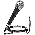 Pyle Professional Dynamic Vocal Microphone - Moving Coil Dynamic Cardioid Unidirectional Handheld Microphone with ON/OFF Switch Includes 15ft XLR