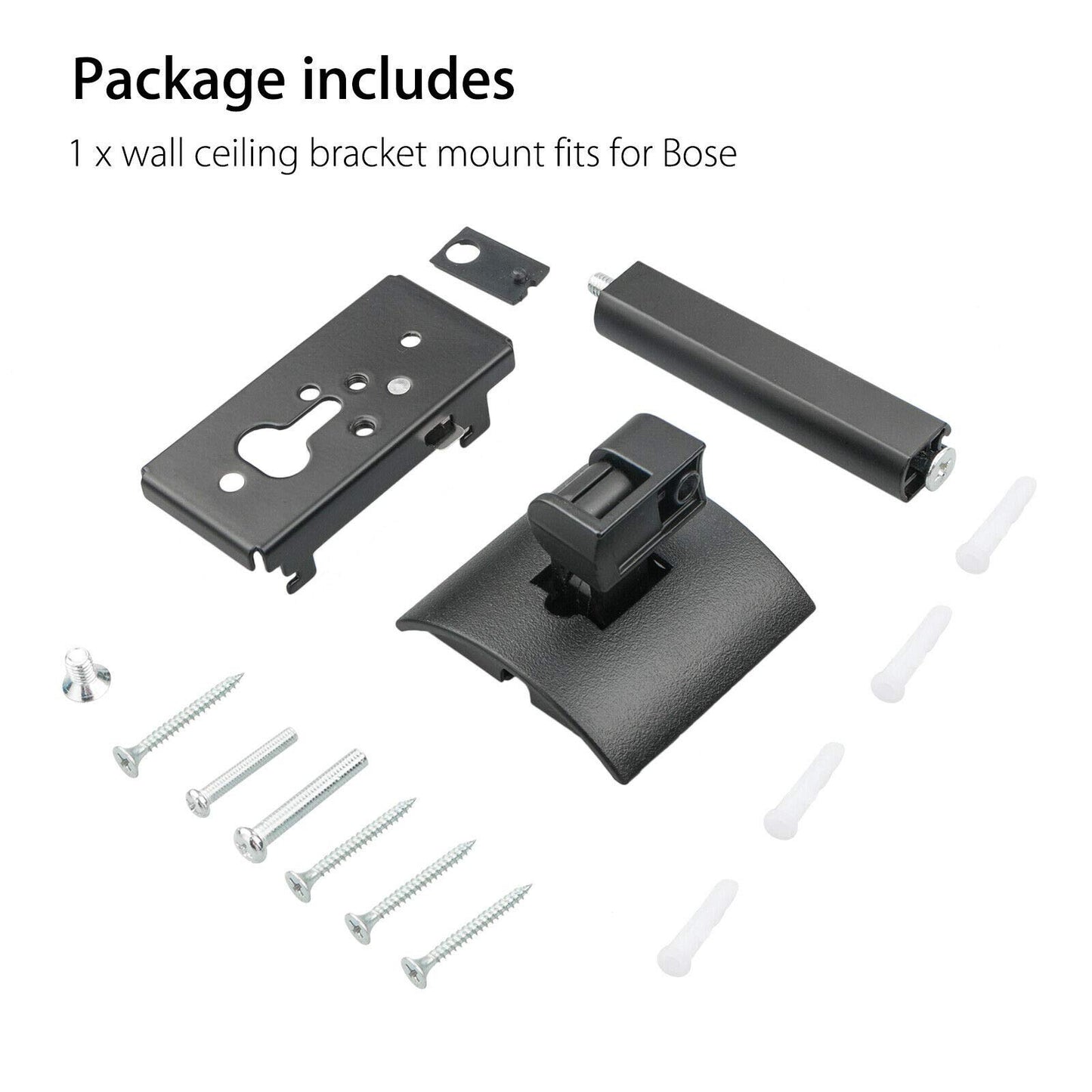 BestPartsCom Steel Wall Mount Ceiling Bracket Stand for UB-20 Series II Compatible with All Bose CineMate Lifestyle Black