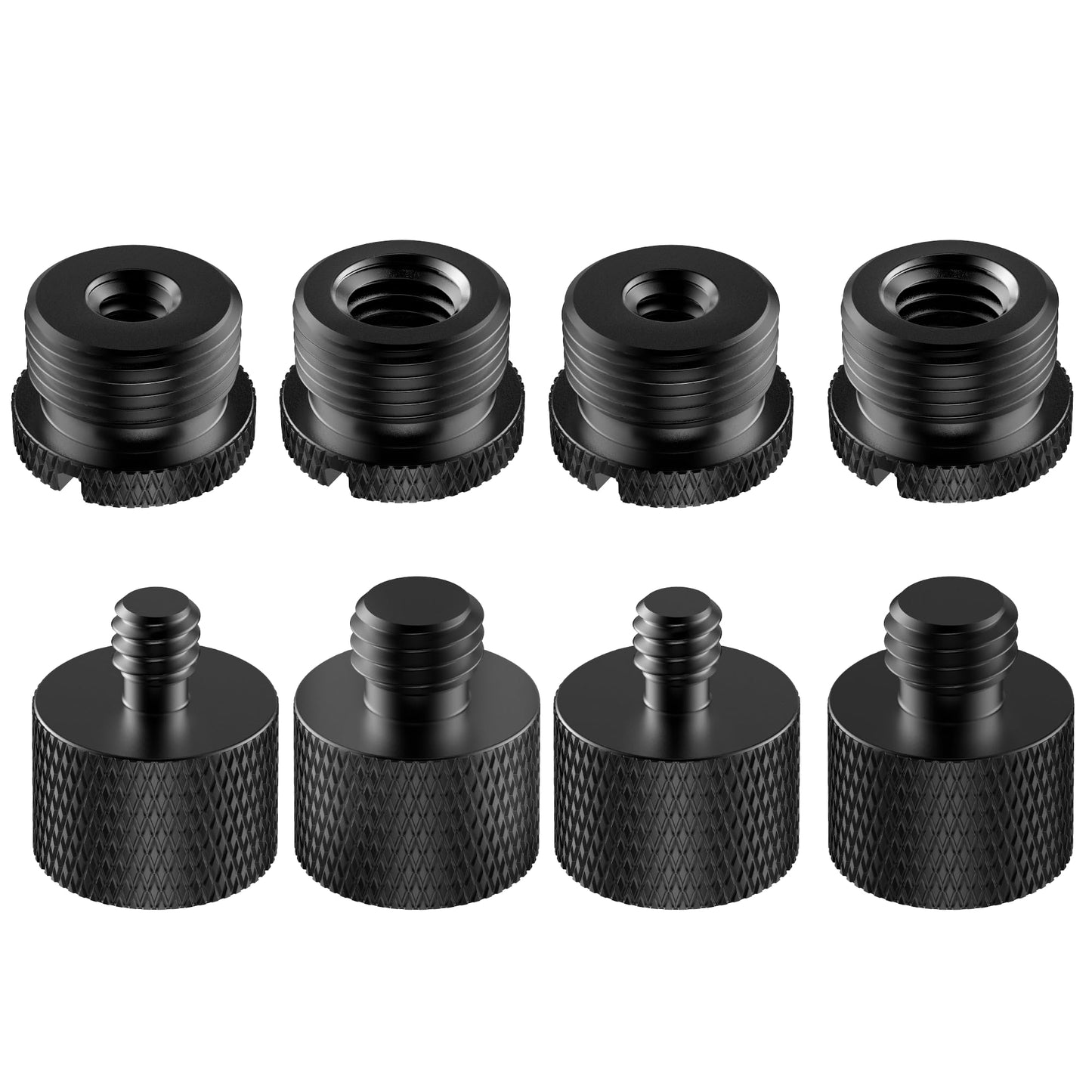 InnoGear 8 Pieces Mic Stand Adapter, 5/8 Female to 3/8 Male 3/8 Female to 5/8 Male 5/8 Female to 1/4 Male 1/4 Female to 5/8 Male Screw Thread Adapter
