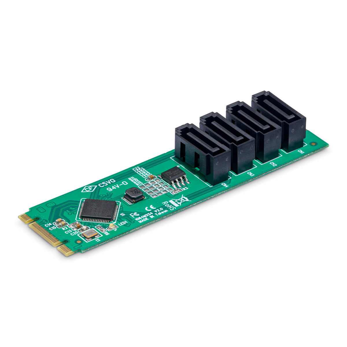 StarTech 4-Port M.2 PCIe 3.0 to SATA Card, 6Gbps, Trim (4P-SATA-M2-ADAPTER)