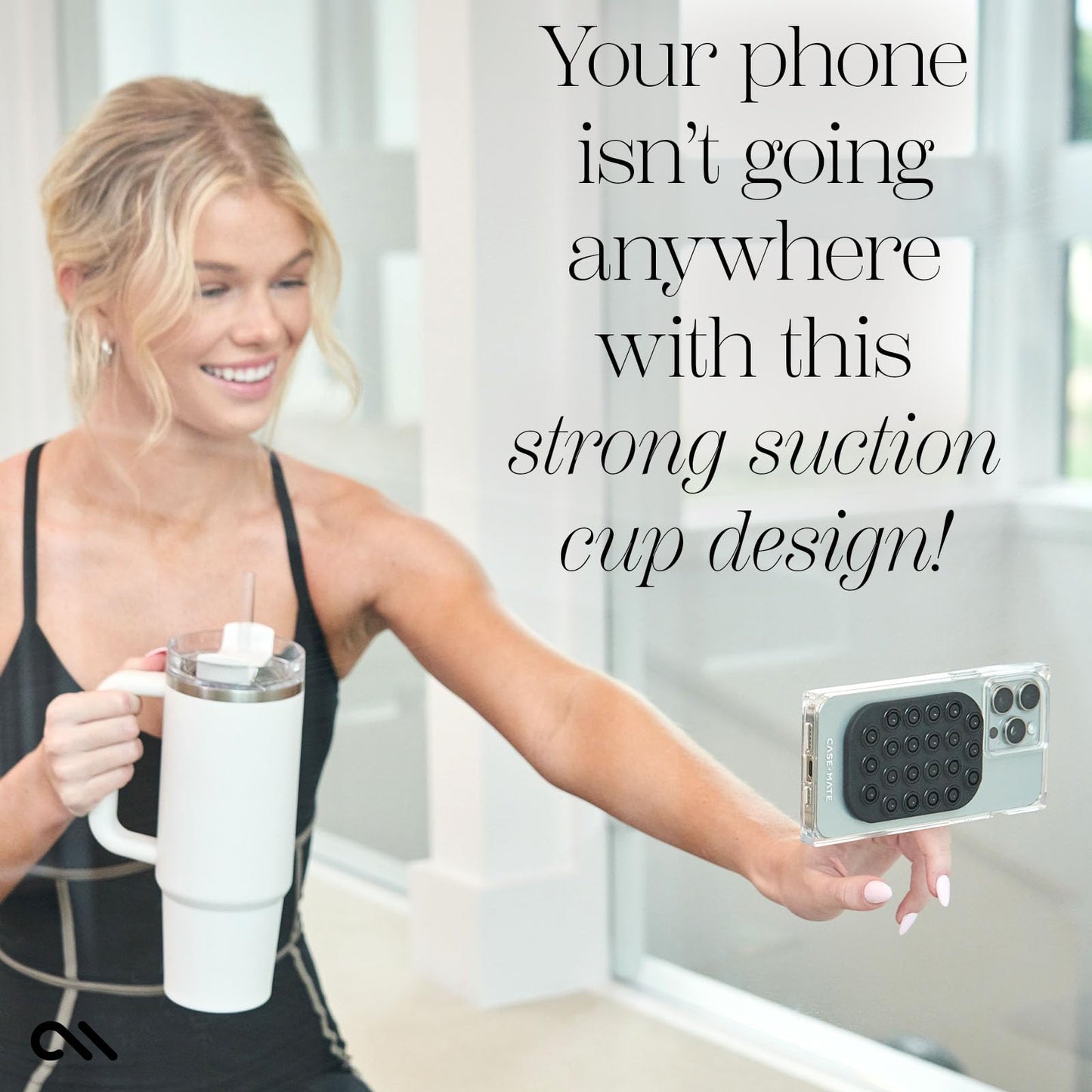 Case-Mate Adhesive Suction Cup Phone Mount - Sticky Phone Grip with Strong 3M Adhesive - Anti-Slip Phone Holder - Content Creator Essentials