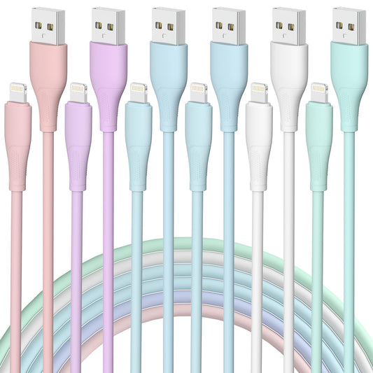 iPhone Charger 6Pack 3/3/6/6/6/10 FT [Apple MFi Certified] Lightning Cable Fast Charging iPhone Charger Cord Compatible with iPhone 14 13 12 11 Pro…