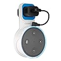 Coby Echo Dot Wall Mount 2nd Generation with Cable Management, Alexa Outlet Holder Stand with Charging Cable, Space Saving Smart Speaker Mount for