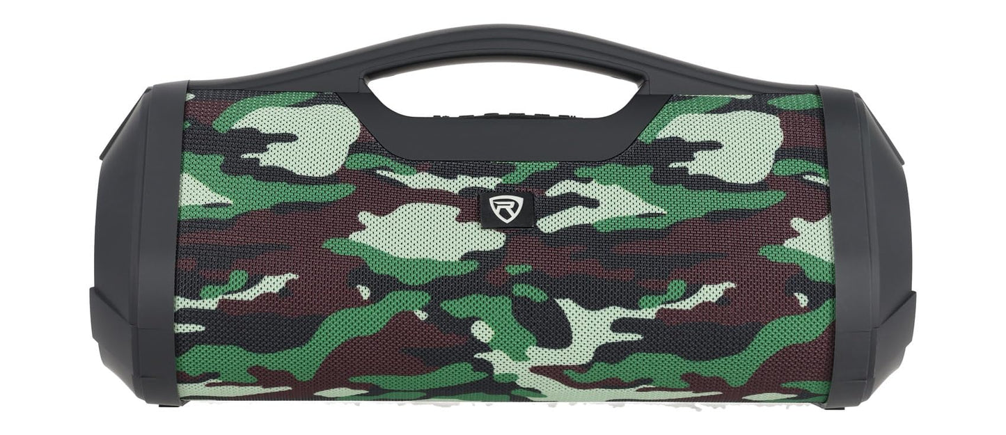 Rockville RPB-XL Camo Portable Bluetooth Speaker Boombox, 30W RMS, TWS Linking, USB Powerbank, Long Battery Life, for Outdoor Adventures and Parties
