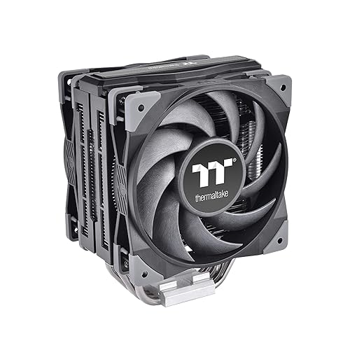 Thermaltake TOUGHAIR 510 180W TDP CPU Cooler, Intel/AMD Universal Socket (LGA 1700/1200), Dual 120mm 2000RPM High Static Pressure PWM Fan with High