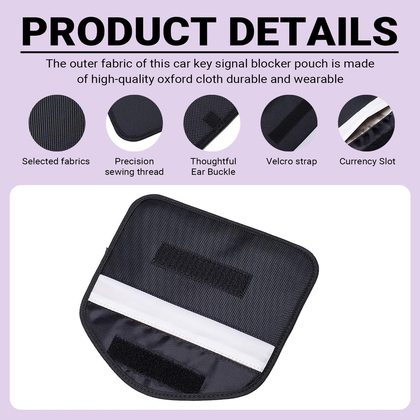 Heyzidu 2 PCS Faraday Bags for Car Key Phones, Privacy Protection Faraday Bag, Anti-theft Anti-tracking Signal Blocking Bag, Universal for Most Cars