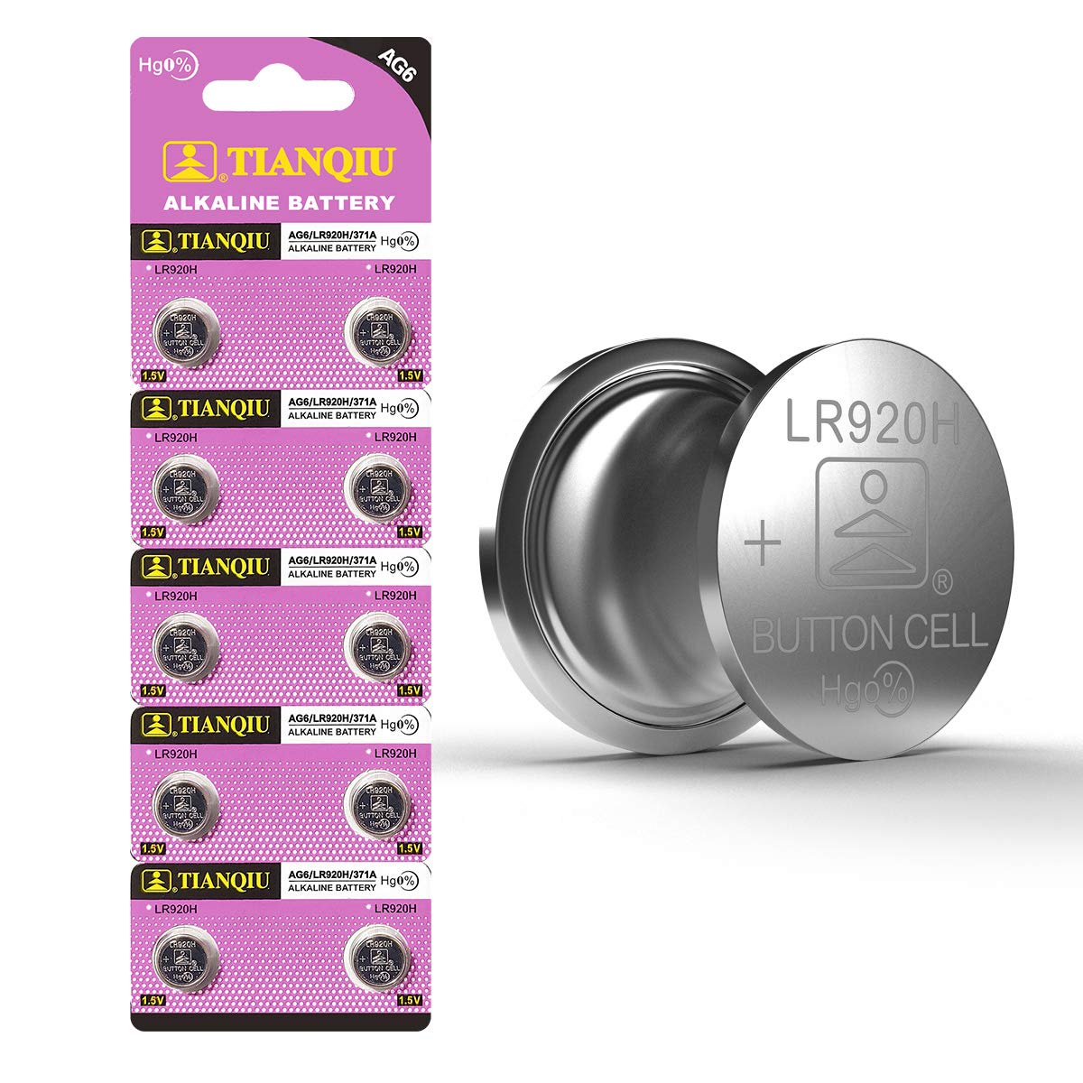 TIANQIU 100 X Ag6 Lr920 371 Sr920Sw Alkaline Battery