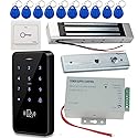 JASAG Complete Access Control Set, 125KHz Fully Waterproof RFID Keypad(3000 Users Capacity) + 180KG/380lbs Magnetic Door Lock + DC12V 3A Power Supply