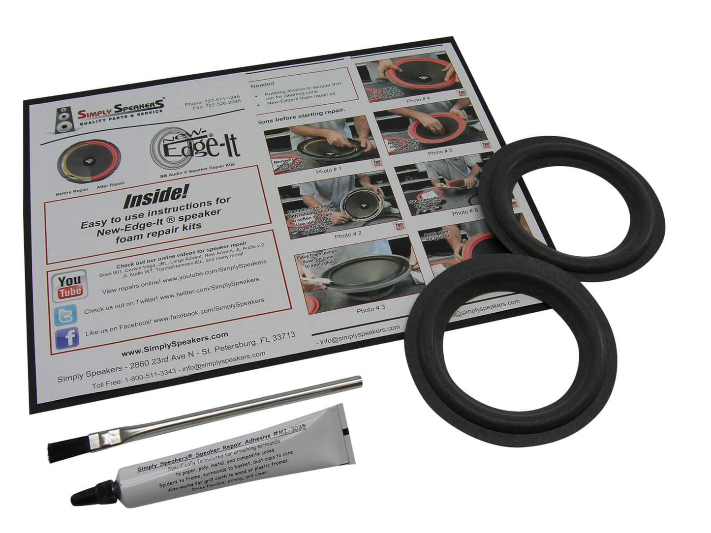 Infinity 5 Inch Foam Speaker Repair Kit FSK-5s (Pair)