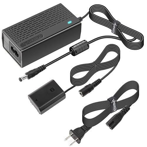 Kimaru NP-FZ100 Dummy Battery AC Power Supply Adapter Kit for Sony Alpha A6600 A6700 ZV-E1, FX3 FX30 A7CII ZV-E10II, A7C A7CR A1 A7III A7IV A7RIII
