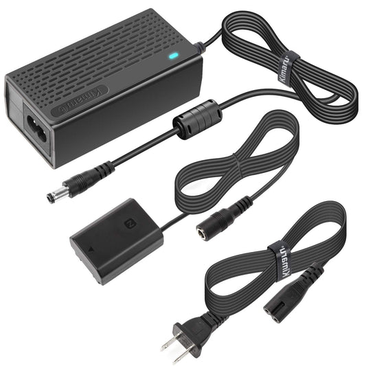 Kimaru NP-FZ100 Dummy Battery AC Power Supply Adapter Kit for Sony Alpha A6600 A6700 ZV-E1, FX3 FX30 A7CII ZV-E10II, A7C A7CR A1 A7III A7IV A7RIII