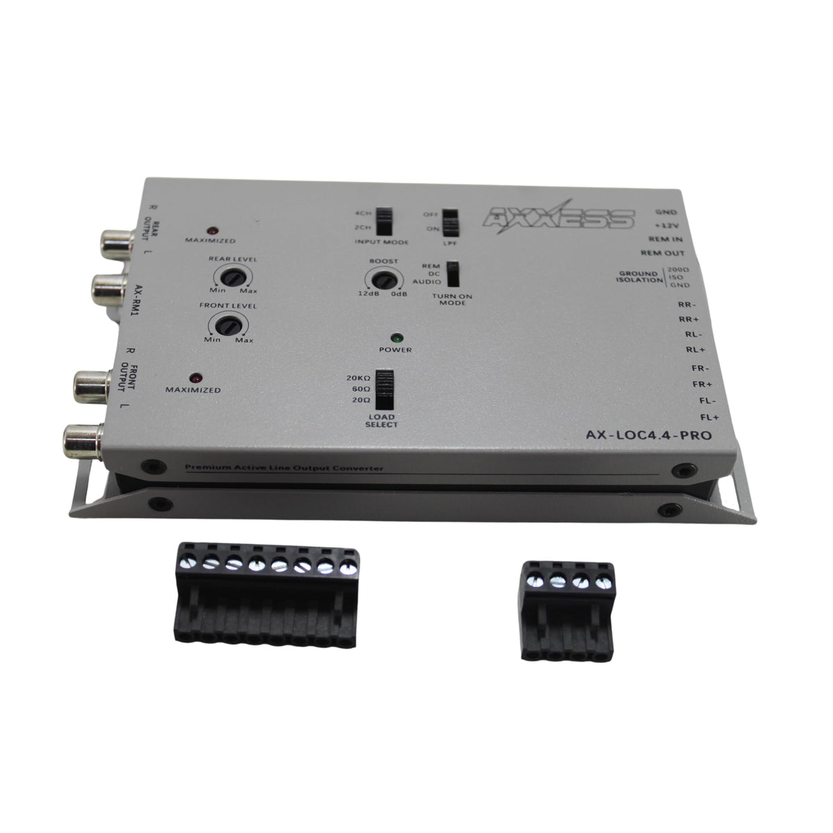 Axxess Integrate by Metra 4-Channel Active Line Out Converter with Bass Boost, AX-LOC4.4-PRO
