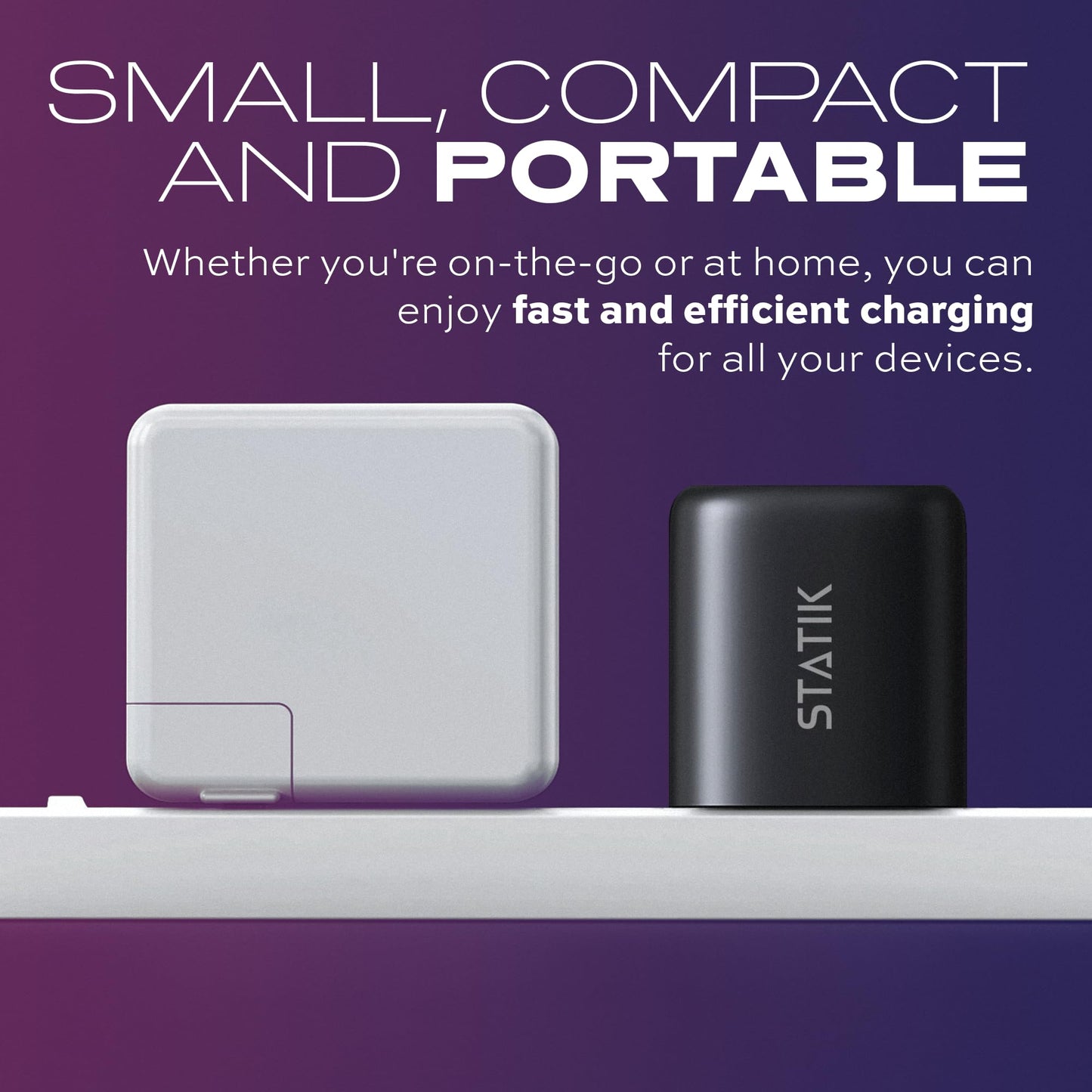 STATIK 100W GaN Charger Super Fast Charger Block USB C - 3 Ports Wall Charger Block Type C Plug Adapter, High-Speed Power Compatible with MacBook Pro