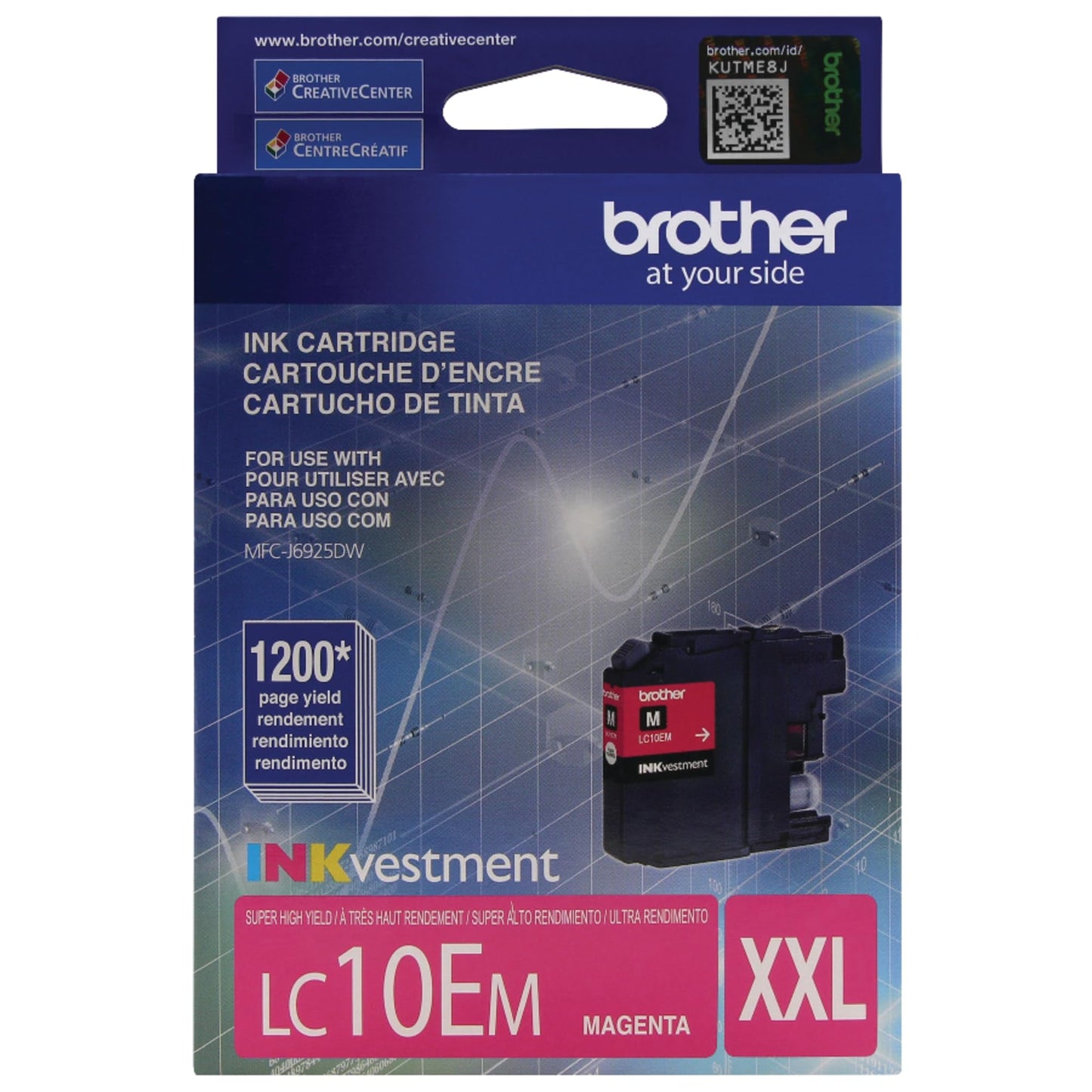 Brother Printer LC10EM Super High Yield Magenta Ink Cartridge