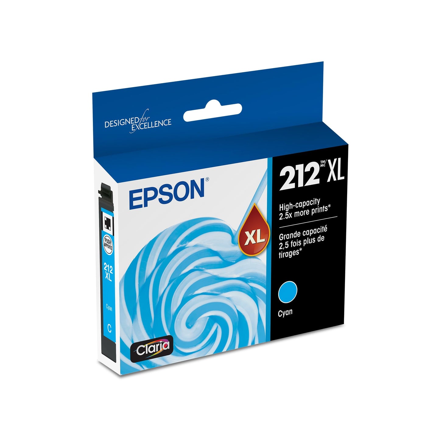 EPSON 212 Claria Ink High Capacity Cyan Cartridge (T212XL220-S) Works with WorkForce WF-2830, 2850 and Expression XP-4100, 4105