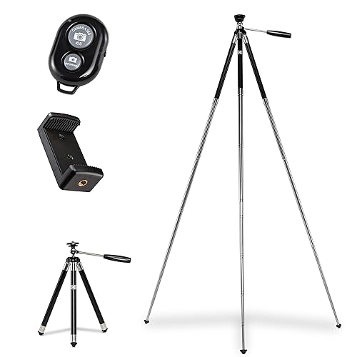 KODAK PhotoGear 42” Tripod | 8-Section Aluminum Stainless Steel Tripod w/Bluetooth Remote, Telescoping Leg-Lock Height Adjustment, 360° Ball Head