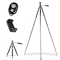 KODAK PhotoGear 42” Tripod | 8-Section Aluminum Stainless Steel Tripod w/Bluetooth Remote, Telescoping Leg-Lock Height Adjustment, 360° Ball Head
