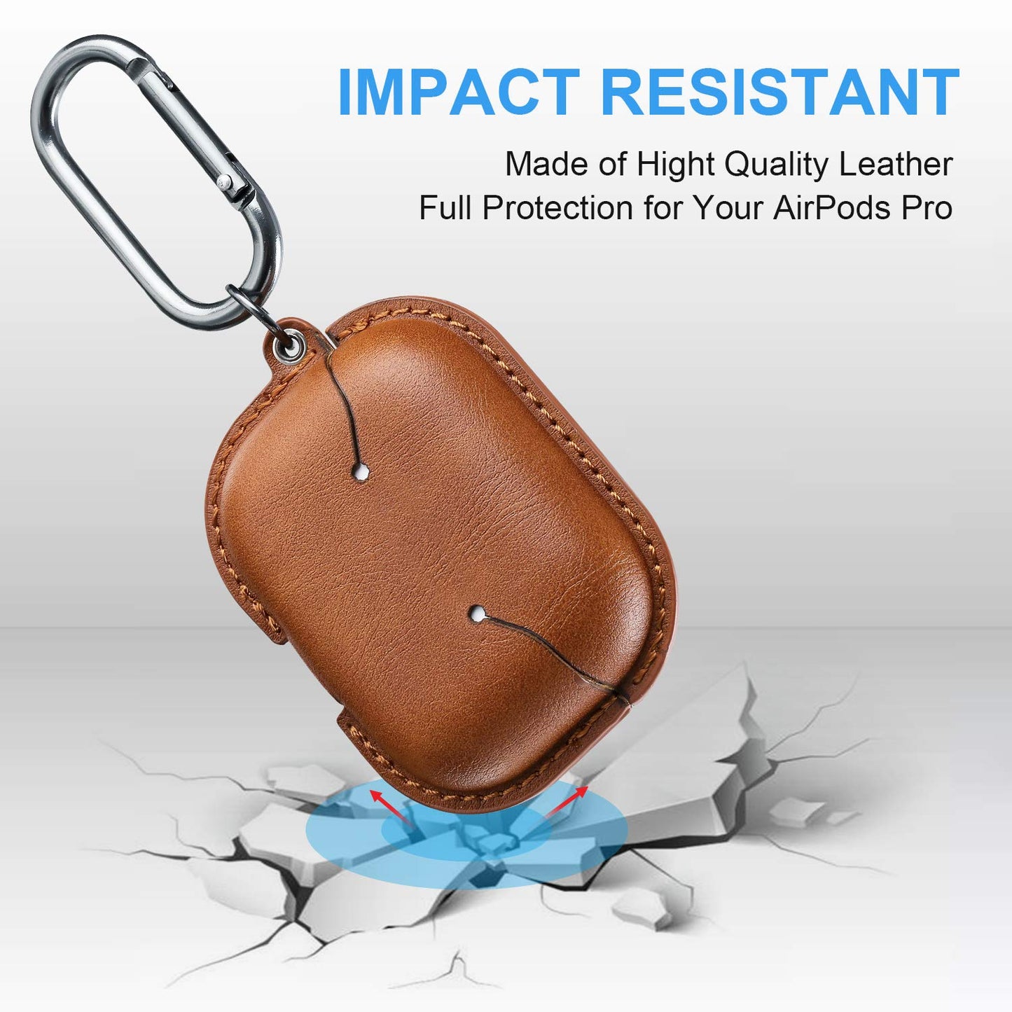 Maxjoy for AirPods Pro 2 Case Leather, Airpods Pro Leather Case Cover with Keychain Airpod Strap Compatible with Apple Airpod Pros 2nd Generation 2023