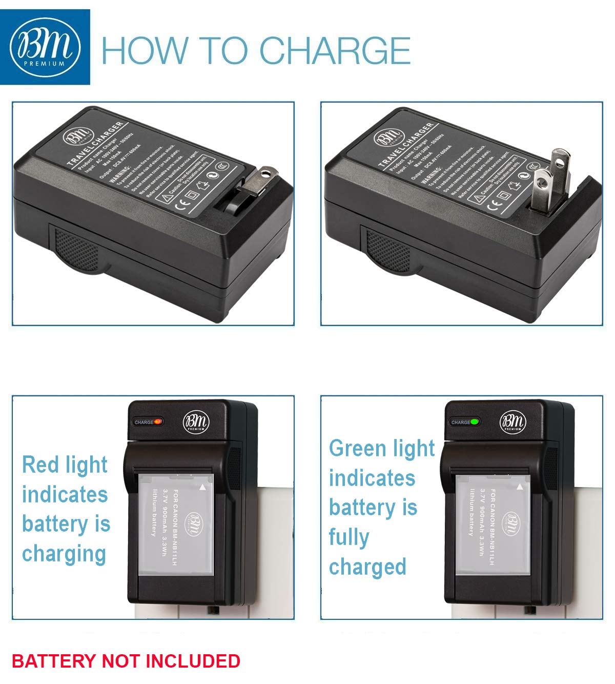 BM NB-11LH Battery Charger for Canon PowerShot Elph 110, Elph 130, Elph 135, Elph 140, Elph 150, Elph 160, Elph 170, Elph 180, Elph 190, Elph 320