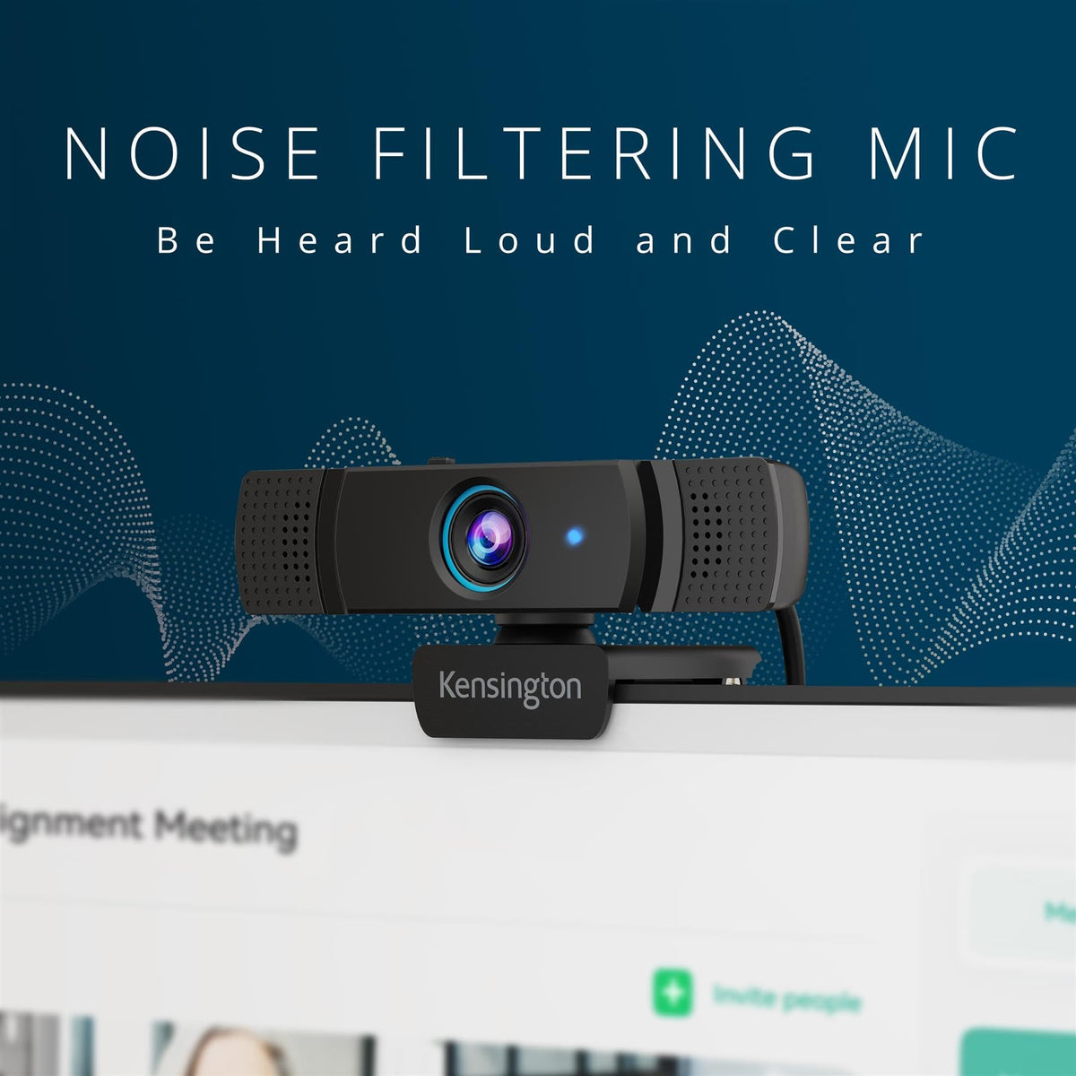 Kensington W1060 EQ 1080p Fixed Focus Webcam with Stereo Microphones, Auto Light Correction, USB Plug?and?Play for PC & Mac (K81171WW)