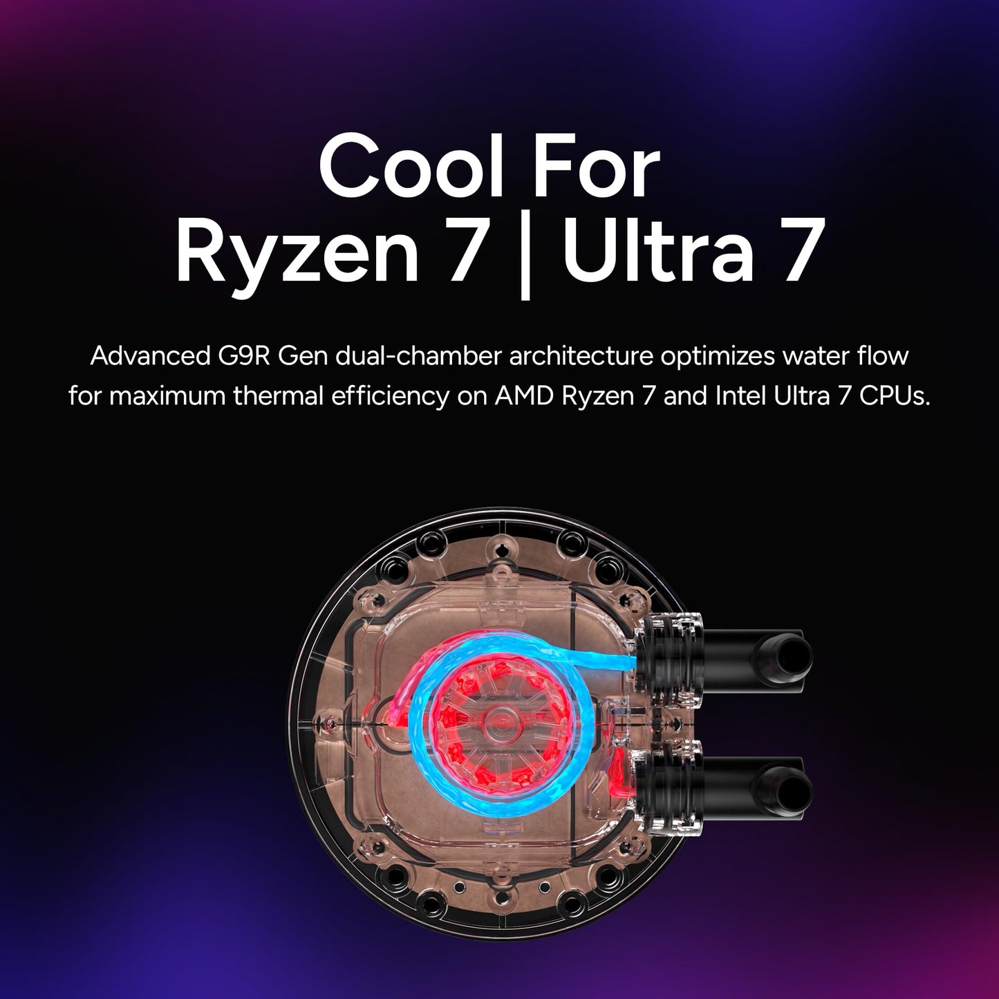 Cooler Master 240 Core II Liquid CPU AIO Cooler - 240mm Radiator, Dual ARGB PWM Fans, Infinity Mirror Dual-Chamber Pump, Quiet Cooling & Easy