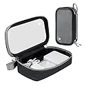 pack all Clear Electronic Organizer, TPU Cable Organizer Bag, Compact Cord Travel Organizer for Cables, Chargers, Phones, USB Cords, SD Cards (Black)