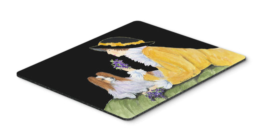 Caroline's Treasures SS8633MP Papillon Mouse Pad, Hot Pad or Trivet for Home Office Gaming Working Computers Laptop Mouse Mat,Washable Large Mousepad