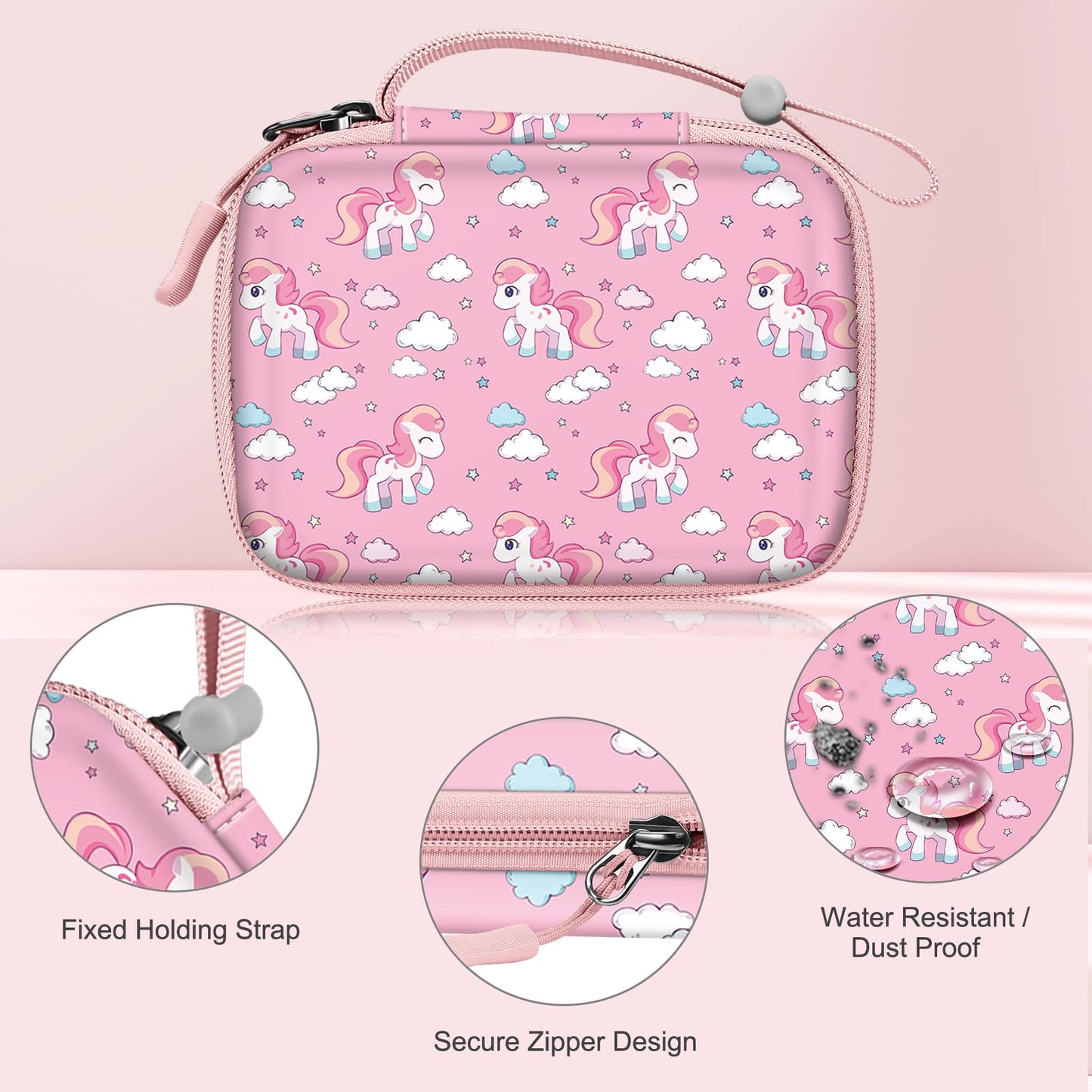 FINTIE Kids Camera Case Compatible with Goopow/Seckton/Dylanto/Mgaolo/Masterbee/CIMELR/Desuccus Kids Digital Camera Toys, Children Carrying Bag