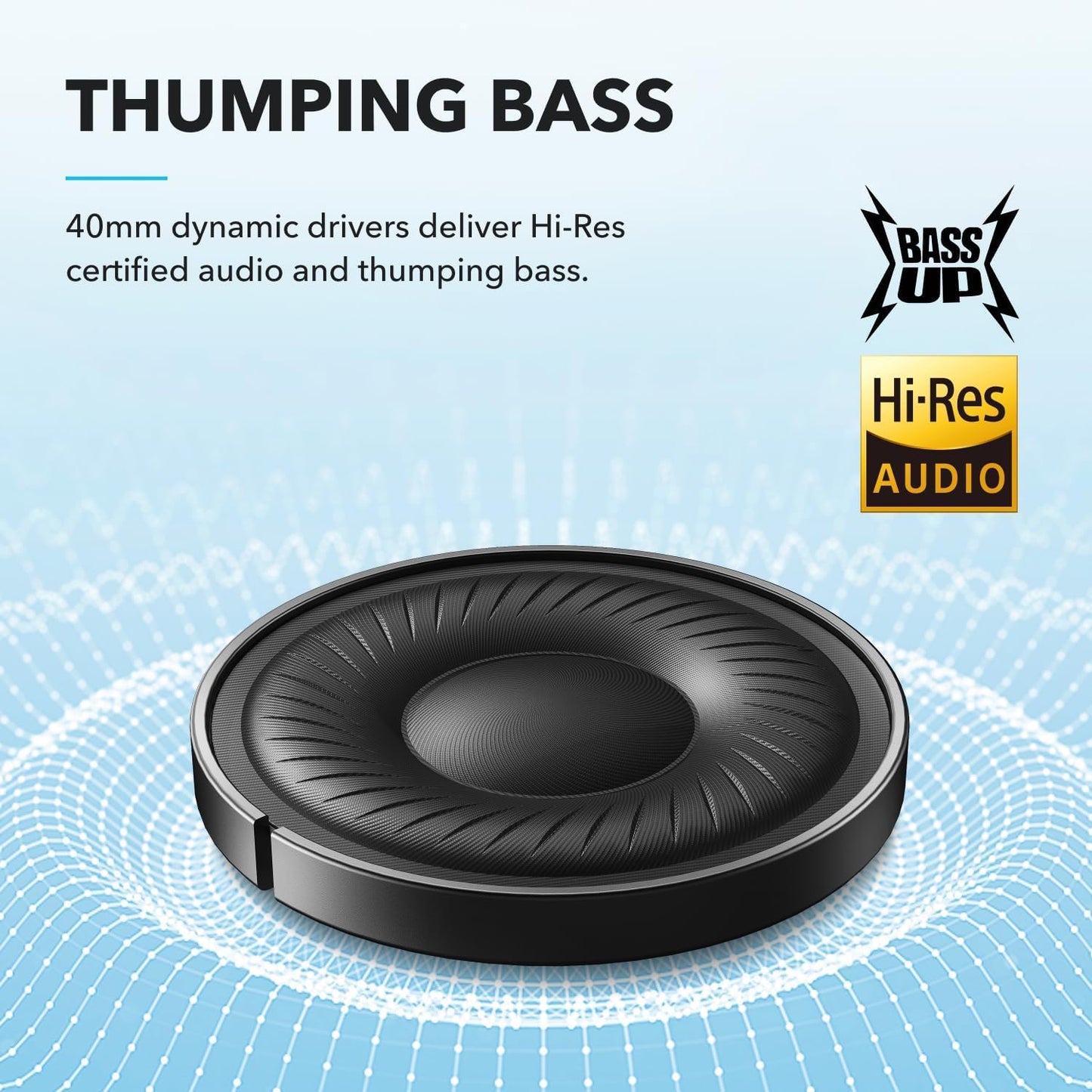 Soundcore by Anker Q20i Hybrid Active Noise Cancelling Headphones, Renewed