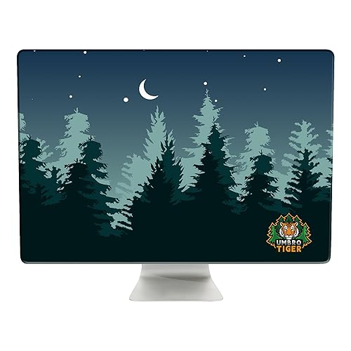 Umbrotiger 27-inch monitor dust cover, elastic polyester sunshade, 26" 27" 28" 29" computer screen cover, LCD/LED/HD panel protective film (Dark Night