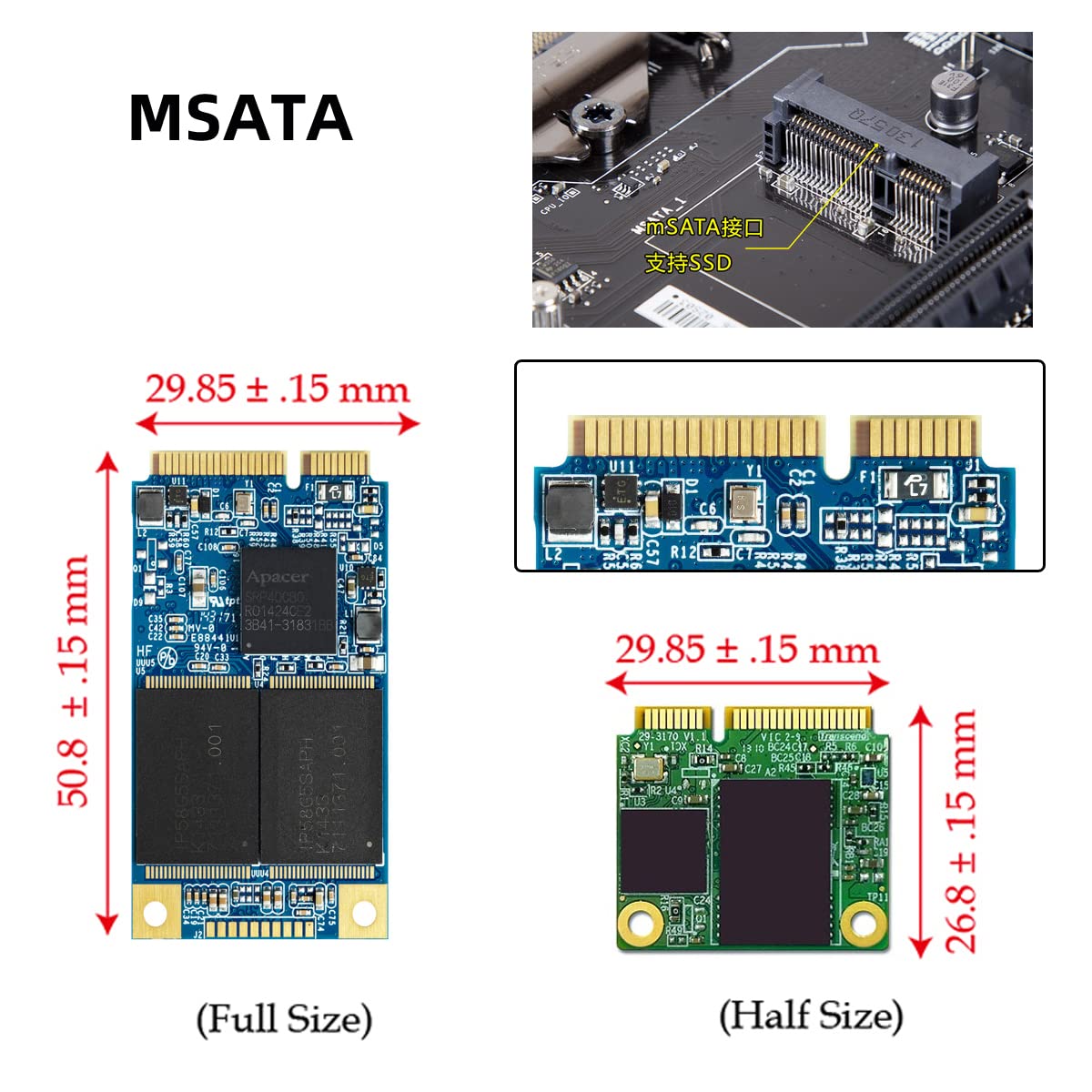 Chenyang Slim Type 68pin mSATA SSD to 2.5" SATA 3.0 22pin 6Gbps HDD Adapter Hard Disk PCBA