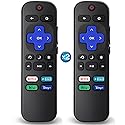 2Pcs Replacement Remote Control Compatible for Roku TV, Universal Remote Fit