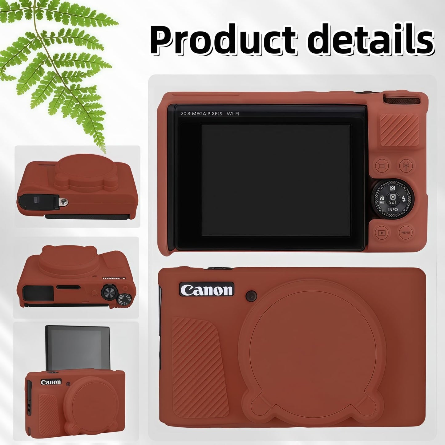 SZHSYJY Camera Case for Canon PowerShot SX740/ SX730 Digital Camera,Soft Silicone Protective Bag Removable Lens Cover,Anti-Scratch Slim Fit
